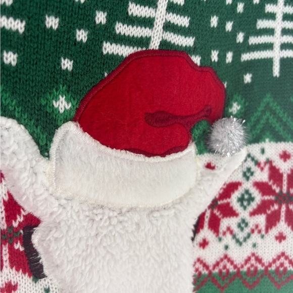 Bizzaro Ltd Green and Red Llama Christmas Sweater - Picture 6 of 8